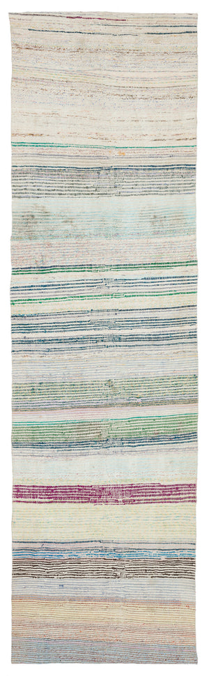 Chaput Over Dyed Kilim Rug 3'2'' x 11'0'' ft 97 x 336 cm