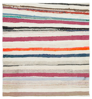 Chaput Over Dyed Kilim Rug 3'8'' x 3'10'' ft 113 x 118 cm