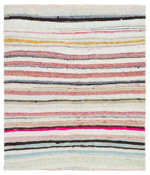 Chaput Over Dyed Kilim Rug 4'3'' x 4'11'' ft 129 x 150 cm