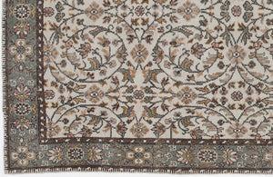 Beige Over Dyed Vintage Rug 5'7'' x 9'8'' ft 170 x 294 cm