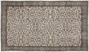 Beige Over Dyed Vintage Rug 5'7'' x 9'8'' ft 170 x 294 cm