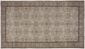 Beige Over Dyed Vintage Rug 5'5'' x 9'7'' ft 165 x 293 cm