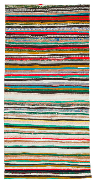 Chaput Over Dyed Kilim Rug 3'5'' x 7'1'' ft 105 x 217 cm