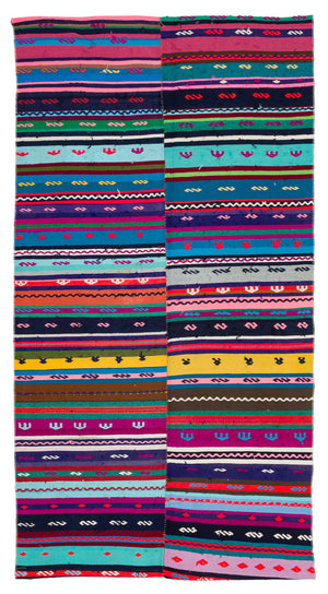 Chaput Over Dyed Kilim Rug 4'0'' x 7'6'' ft 123 x 228 cm