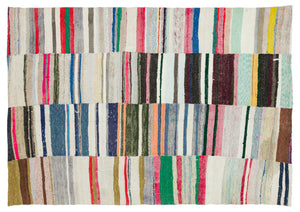 Chaput Over Dyed Kilim Rug 5'12'' x 8'8'' ft 182 x 263 cm