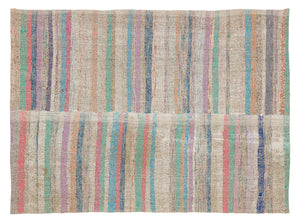 Chaput Over Dyed Kilim Rug 4'8'' x 6'5'' ft 141 x 196 cm
