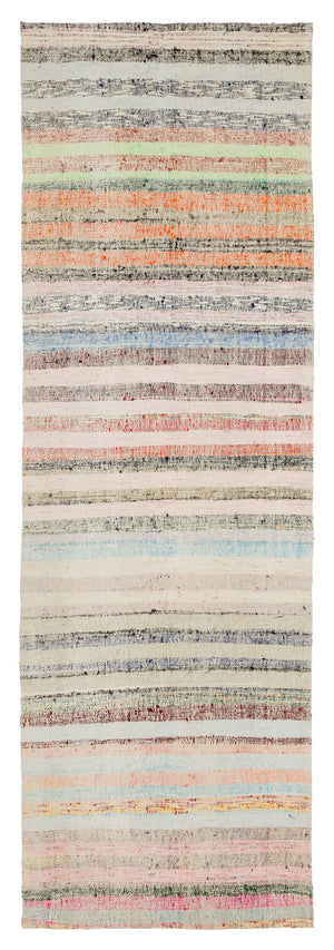 Chaput Over Dyed Kilim Rug 3'1'' x 9'5'' ft 93 x 288 cm