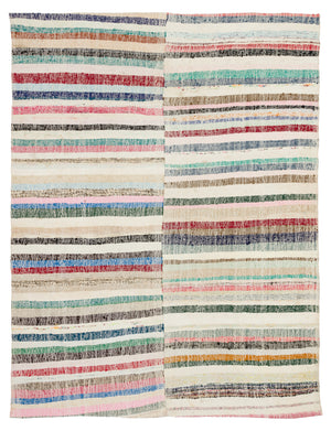 Chaput Over Dyed Kilim Rug 6'2'' x 8'4'' ft 188 x 253 cm