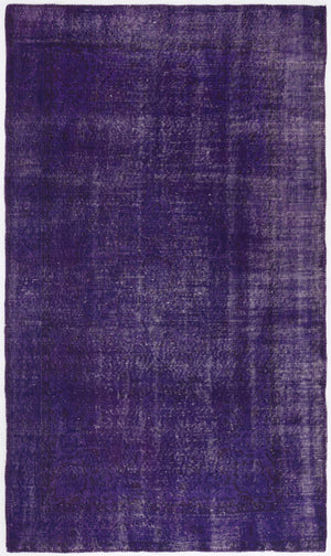 Purple Over Dyed Vintage Rug 5'0'' x 8'6'' ft 153 x 260 cm