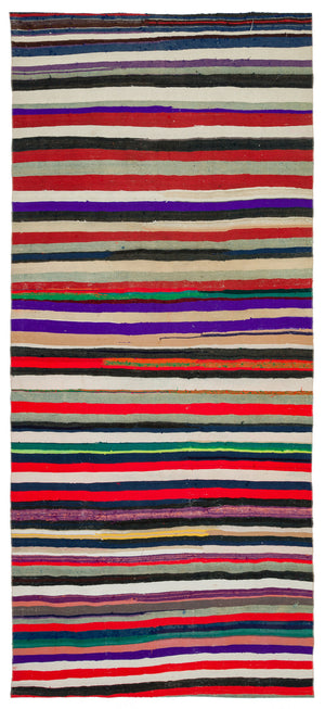 Chaput Over Dyed Kilim Rug 4'8'' x 10'5'' ft 142 x 317 cm