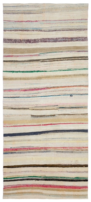 Chaput Over Dyed Kilim Rug 5'5'' x 12'4'' ft 166 x 377 cm