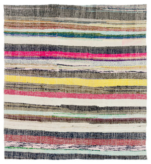 Chaput Over Dyed Kilim Rug 5'6'' x 5'10'' ft 168 x 178 cm