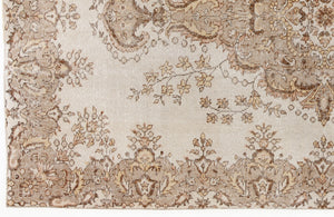 Beige Over Dyed Vintage Rug 5'3'' x 9'1'' ft 161 x 278 cm