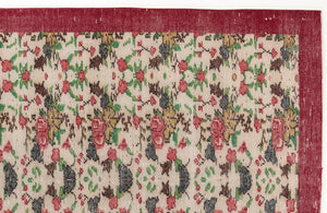 Naturel Over Dyed Vintage Rug 5'3'' x 8'8'' ft 159 x 264 cm