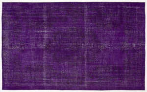 Purple Over Dyed Vintage Rug 5'10'' x 9'5'' ft 178 x 286 cm