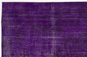 Purple Over Dyed Vintage Rug 5'10'' x 9'5'' ft 178 x 286 cm