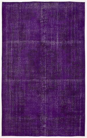 Purple Over Dyed Vintage Rug 5'10'' x 9'5'' ft 178 x 286 cm