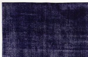 Blue Over Dyed Vintage Rug 5'7'' x 9'9'' ft 169 x 298 cm