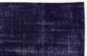 Blue Over Dyed Vintage Rug 5'7'' x 9'9'' ft 169 x 298 cm