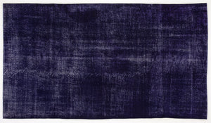 Blue Over Dyed Vintage Rug 5'7'' x 9'9'' ft 169 x 298 cm