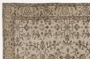 Beige Over Dyed Vintage Rug 5'5'' x 9'0'' ft 164 x 275 cm