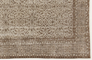 Beige Over Dyed Vintage Rug 5'10'' x 8'12'' ft 179 x 274 cm