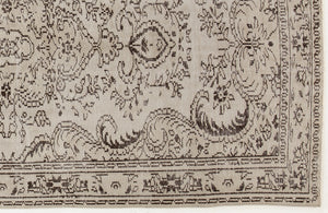 Beige Over Dyed Vintage Rug 4'10'' x 8'11'' ft 147 x 273 cm