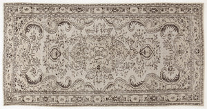 Beige Over Dyed Vintage Rug 4'10'' x 8'11'' ft 147 x 273 cm