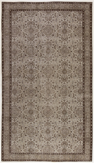 Gray Over Dyed Vintage Rug 5'0'' x 8'11'' ft 153 x 271 cm