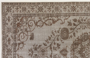 Beige Over Dyed Vintage Rug 5'3'' x 8'10'' ft 159 x 268 cm