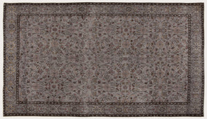 Gray Over Dyed Vintage Rug 5'7'' x 9'10'' ft 171 x 300 cm
