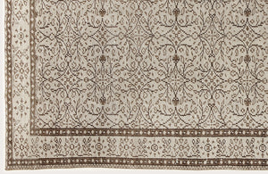 Beige Over Dyed Vintage Rug 4'11'' x 9'0'' ft 149 x 275 cm