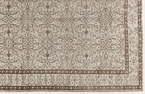 Beige Over Dyed Vintage Rug 4'11'' x 9'0'' ft 149 x 275 cm