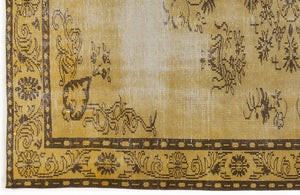 Yellow Over Dyed Vintage Rug 5'10'' x 8'11'' ft 178 x 271 cm