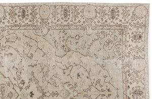 Beige Over Dyed Vintage Rug 5'5'' x 8'8'' ft 164 x 263 cm