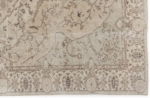 Beige Over Dyed Vintage Rug 5'5'' x 8'8'' ft 164 x 263 cm