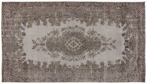 Beige Over Dyed Vintage Rug 5'4'' x 9'7'' ft 162 x 292 cm