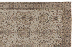 Beige Over Dyed Vintage Rug 3'8'' x 6'8'' ft 112 x 204 cm