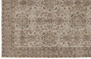 Beige Over Dyed Vintage Rug 3'8'' x 6'8'' ft 112 x 204 cm