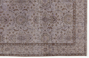 Gray Over Dyed Vintage Rug 5'8'' x 9'5'' ft 172 x 287 cm