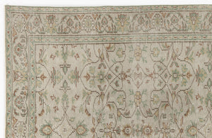 Beige Over Dyed Vintage Rug 5'1'' x 9'1'' ft 155 x 278 cm