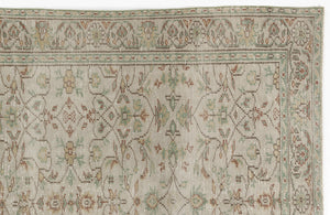 Beige Over Dyed Vintage Rug 5'1'' x 9'1'' ft 155 x 278 cm