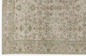 Beige Over Dyed Vintage Rug 5'1'' x 9'1'' ft 155 x 278 cm