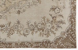 Beige Over Dyed Vintage Rug 6'1'' x 9'1'' ft 186 x 276 cm