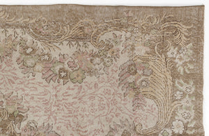 Beige Over Dyed Vintage Rug 5'9'' x 10'3'' ft 174 x 313 cm