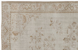 Beige Over Dyed Vintage Rug 5'3'' x 8'8'' ft 160 x 264 cm