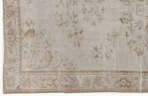Beige Over Dyed Vintage Rug 5'3'' x 8'8'' ft 160 x 264 cm