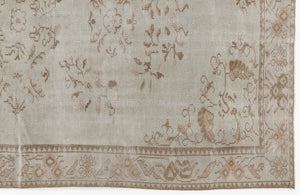 Beige Over Dyed Vintage Rug 5'3'' x 8'8'' ft 160 x 264 cm