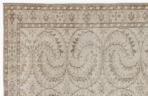Beige Over Dyed Vintage Rug 5'4'' x 8'11'' ft 163 x 273 cm