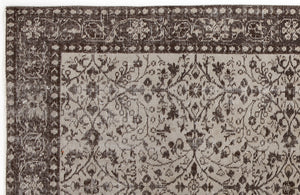 Beige Over Dyed Vintage Rug 5'2'' x 8'5'' ft 158 x 257 cm